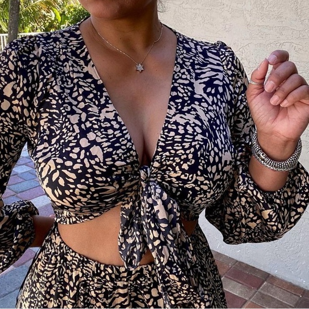 NEW black & brown dress